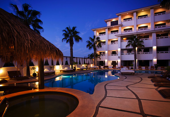 bahia hotel pool area in cabo san lucas