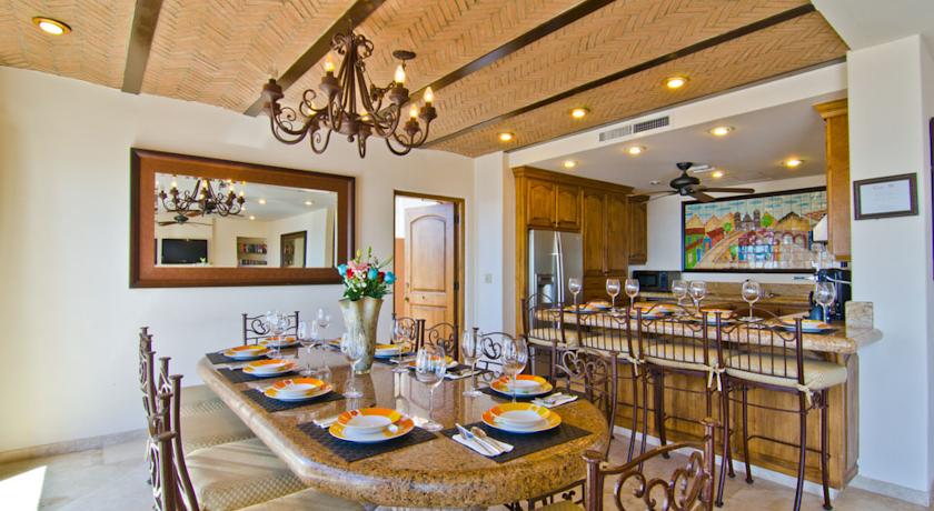 Casa Mega point is one of los cabos most sought after luxury vacation villas for bachelor parties dining area