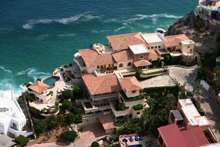villa la roca pedregal cabo san lucas luxury villa rentals in los cabos overhead view