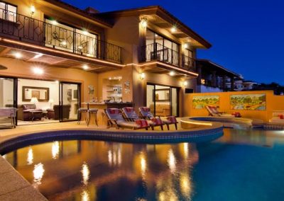 Casa Mega point is one of los cabos most sought after luxury vacation villas for bachelor parties pool area