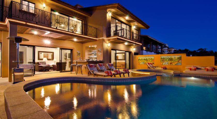 Casa Mega point is one of los cabos most sought after luxury vacation villas for bachelor parties pool area