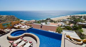 Casa Mega point is one of los cabos most sought after luxury vacation villas for bachelor parties pool view